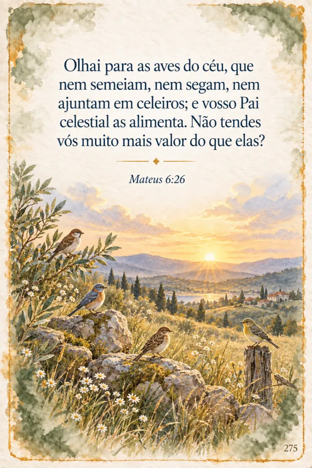 Card de Outubro, Mateus 6:26